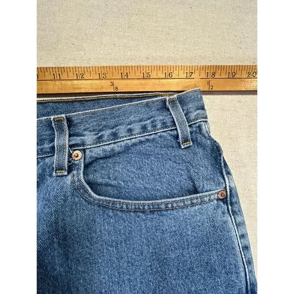 Levi's 550 Vintage 90s Men's 38‎ Relaxed Baggy Straight Denim Blue Jeans - Picture 3 of 9
